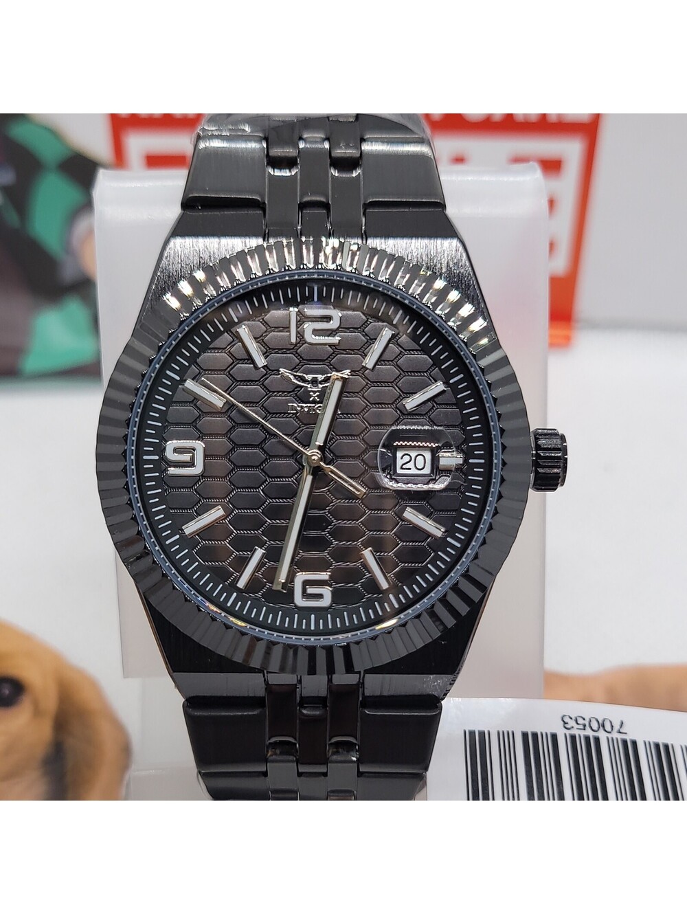 547 Invicta Specialty Snake In grave Pattern Dial Black On Black